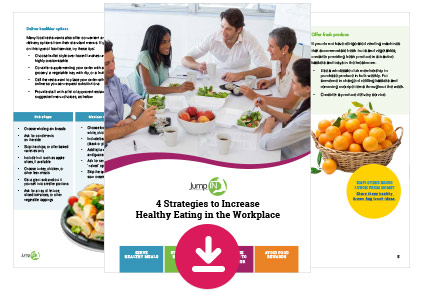 "4 Strategies to Increase Healthy Eating in the Workplace" guide